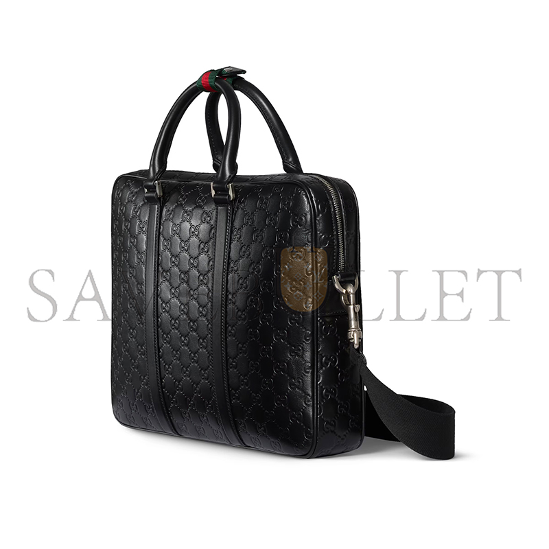 GUCCI GG EMBLEM LARGE BRIEFCASE 850222 (37*28.5*7cm) GUCCI GG EMBLEM LARGE BRIEFCASE 850222 (37*28.5*7cm)